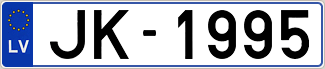 Auto numura zīme JK1995