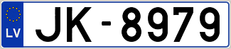 Auto numura zīme JK8979