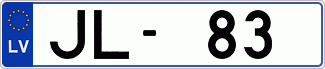 Auto numura zīme JL83