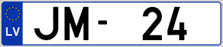 Auto numura zīme JM24