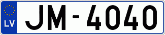 Auto numura zīme JM4040