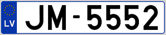 Auto numura zīme JM5552