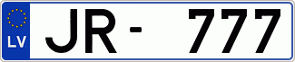 Auto numura zīme JR777