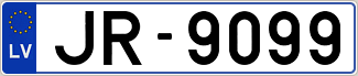 Auto numura zīme JR9099