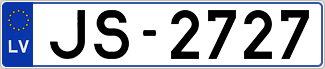 Auto numura zīme JS2727