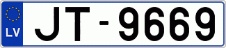 Auto numura zīme JT9669