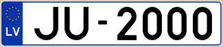 Auto numura zīme JU2000