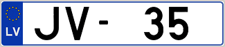 Auto numura zīme JV35
