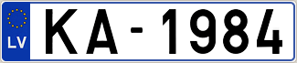 Auto numura zīme KA1984