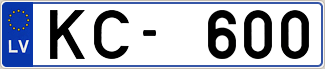 Auto numura zīme KC600
