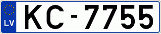 Auto numura zīme KC7755