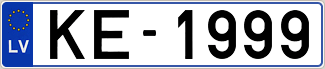 Auto numura zīme KE1999