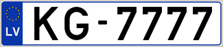 Auto numura zīme KG7777