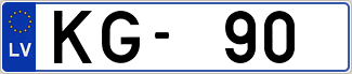 Auto numura zīme KG90