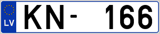 Auto numura zīme KN166