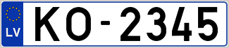 Auto numura zīme KO2345