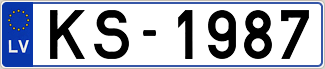 Auto numura zīme KS1987