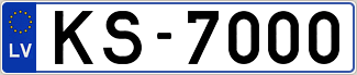 Auto numura zīme KS7000