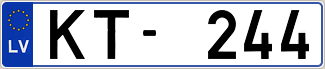 Auto numura zīme KT244