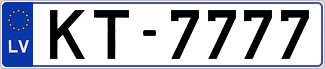 Auto numura zīme KT7777