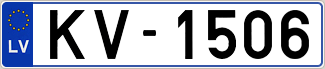 Auto numura zīme KV1506