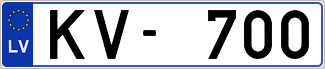 Auto numura zīme KV700