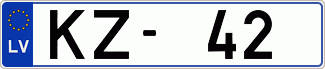 Auto numura zīme KZ42