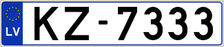 Auto numura zīme KZ7333