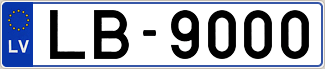 Auto numura zīme LB9000
