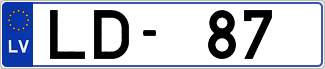 Auto numura zīme LD87