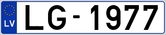 Auto numura zīme LG1977