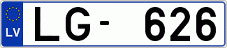 Auto numura zīme LG626