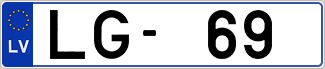 Auto numura zīme LG69