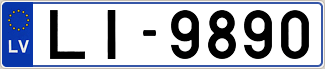 Auto numura zīme LI9890