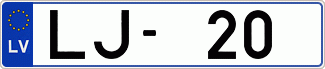 Auto numura zīme LJ20