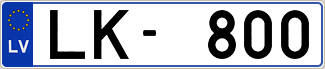 Auto numura zīme LK800