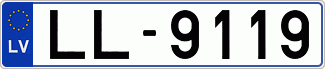 Auto numura zīme LL9119