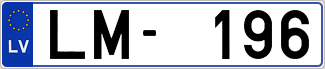 Auto numura zīme LM196