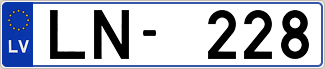 Auto numura zīme LN228