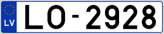 Auto numura zīme LO2928