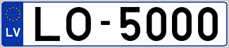 Auto numura zīme LO5000