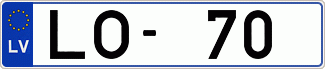 Auto numura zīme LO70