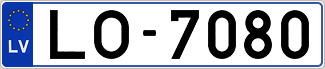 Auto numura zīme LO7080