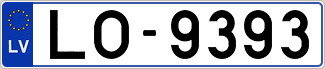 Auto numura zīme LO9393