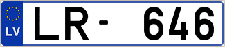 Auto numura zīme LR646