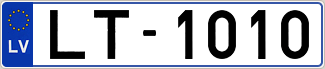Auto numura zīme LT1010
