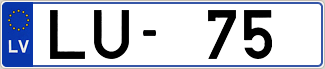 Auto numura zīme LU75