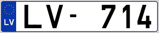 Auto numura zīme LV714