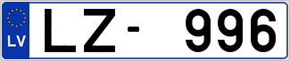 Auto numura zīme LZ996