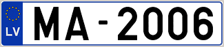 Auto numura zīme MA2006